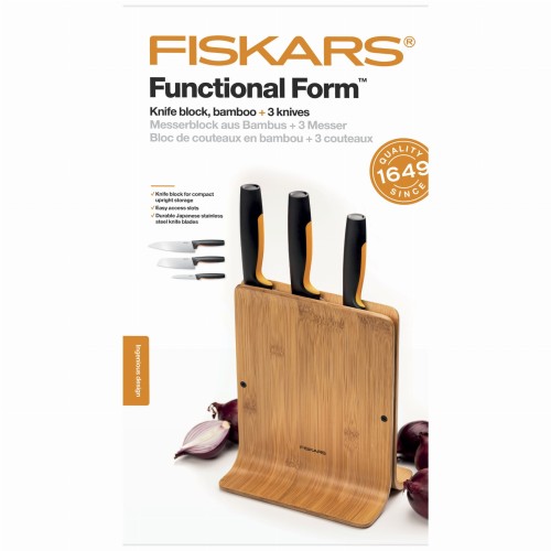 1057553 FISKARS FF Zestaw 3 noży w bambusowych bloku Dakar www.dom-ogrod-hobby.pl 2.jpg
