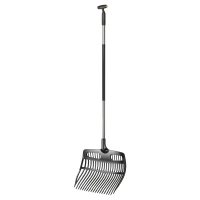 FISKARS Łopato grabie do grabienia trawy liści przesiewania ERGONOMIC 42 cm odgarniania przenoszenia obornika owoców
