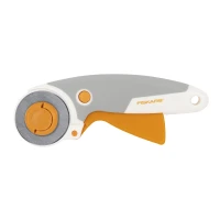 FISKARS Nóż krążkowy krawiecki prosty 45mm EasyChange do cięcia wielu warstw tytanowe ostrze
